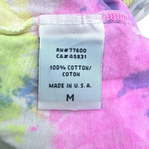 CHASER WHITE, PINK, YELLOW, BLUE TIE DYE RACERBACK TUNIC TANK TOP - Picture 10 of 11